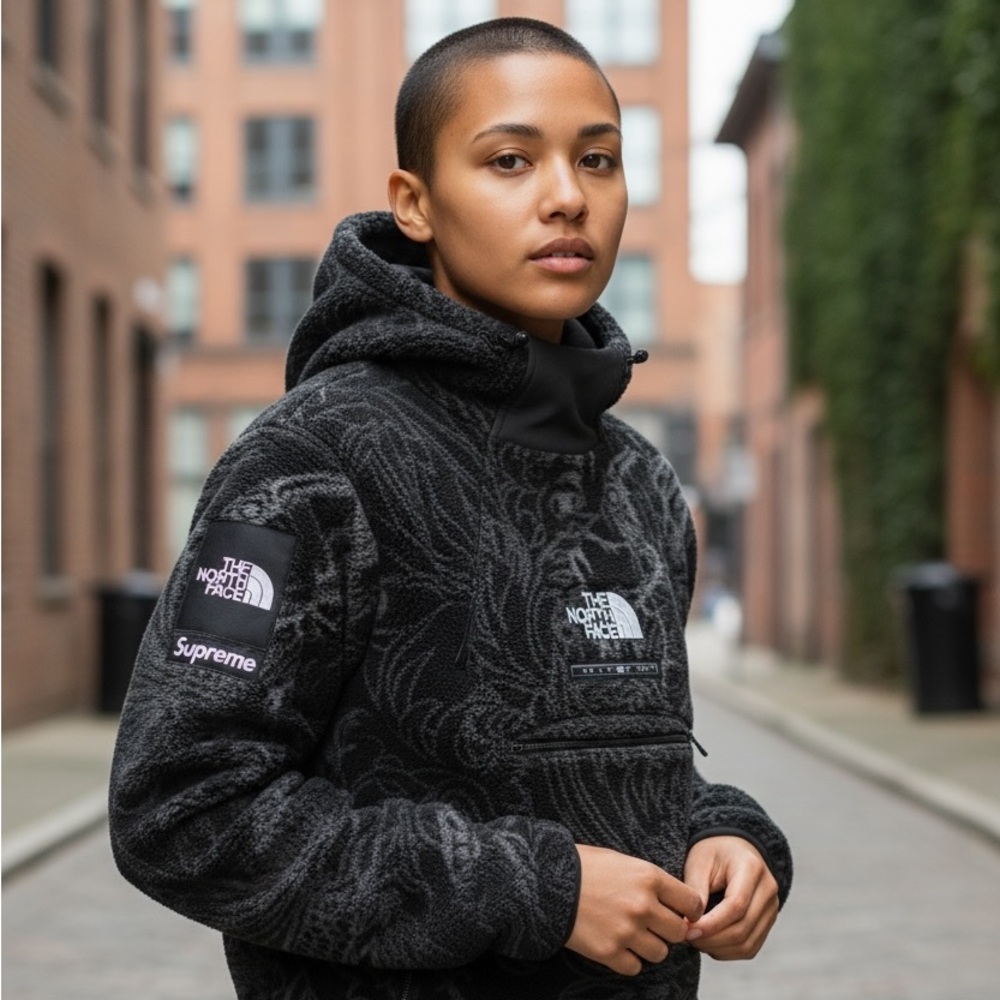 The North Face Men's Supreme Steep Tech pullover black dragon